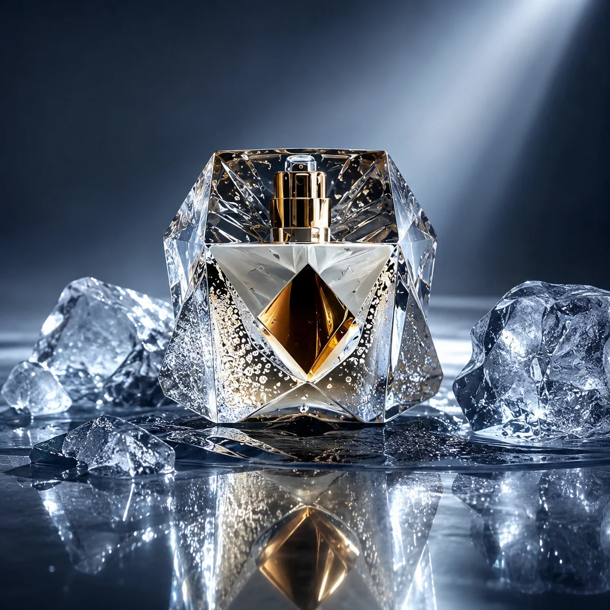 Luxury Faceted Crystal Perfume Bottle alternate angle