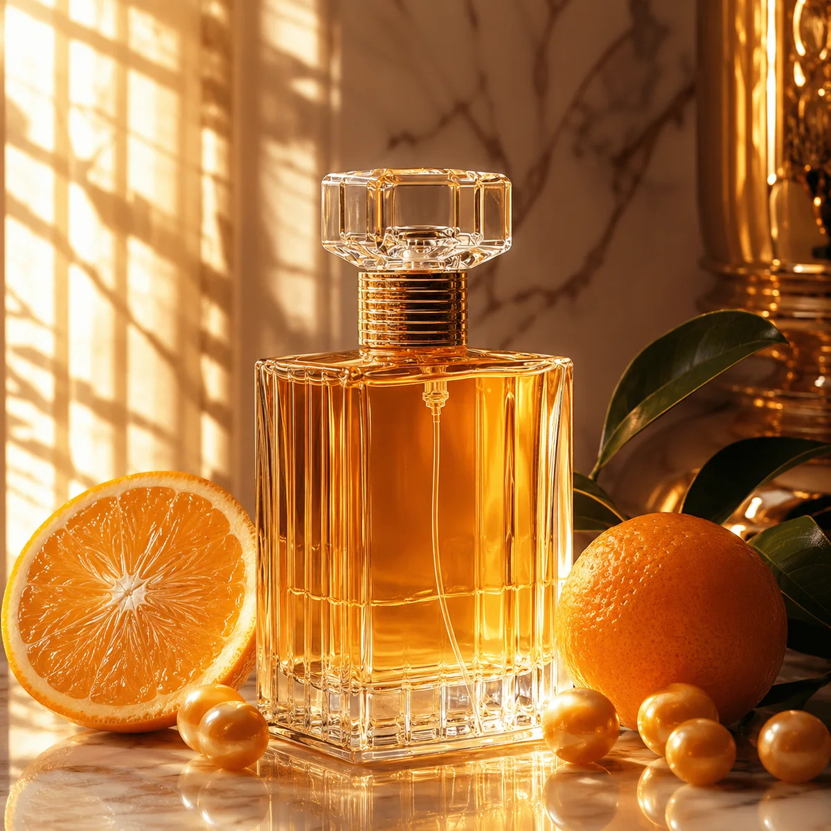 Luxury Square Crystal Perfume Bottle glass finish detail