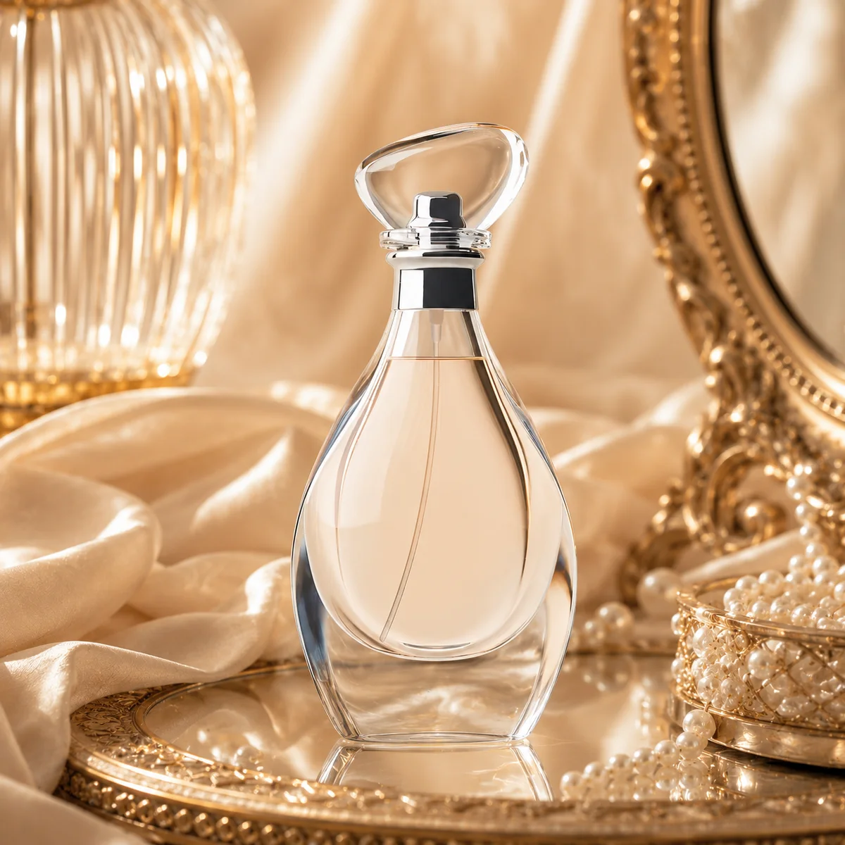 Sculptural Teardrop Glass Perfume Bottle alternate angle