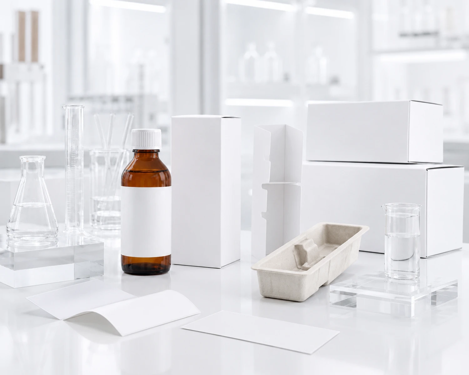 packaging detail image of Amber Specialty Liquid Glass Bottle showing application-specific retail or export packaging